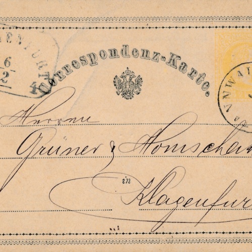 2 Kreuzer Ganzsachen - Karte 1887 aus Tanwald (10516)