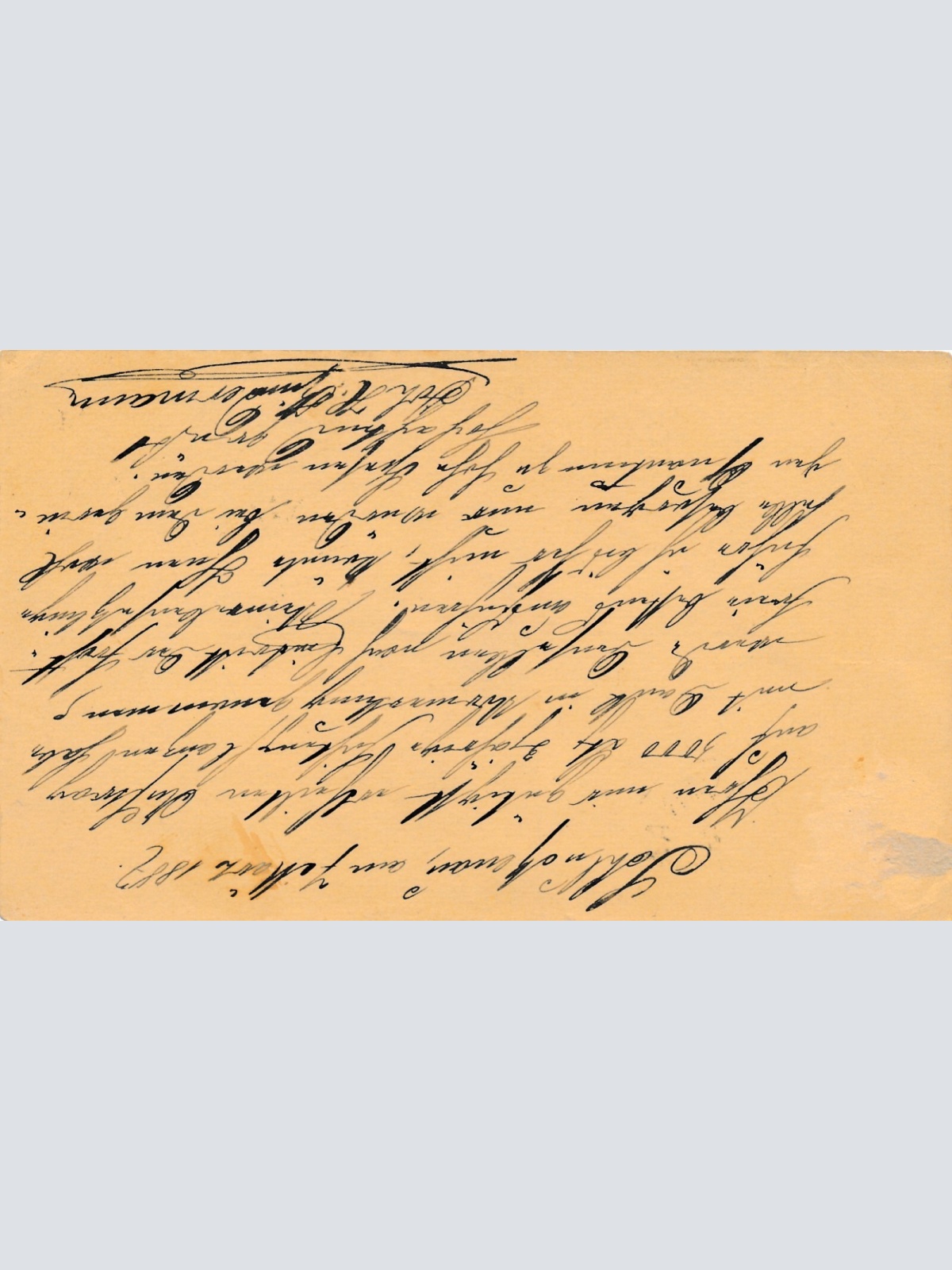 2 Kreuzer Ganzsachen - Karte 1887 aus Schlurenau (10523)