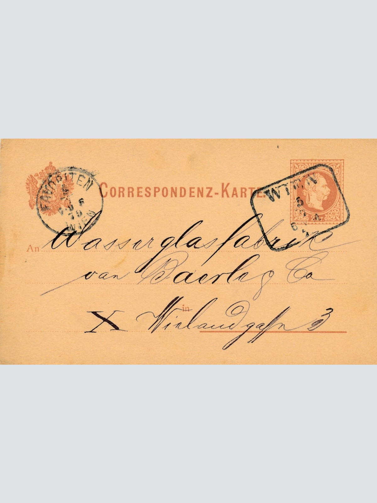 2 Kreuzer - Ganzsachen - Karte 1879 aus Wien (10705)