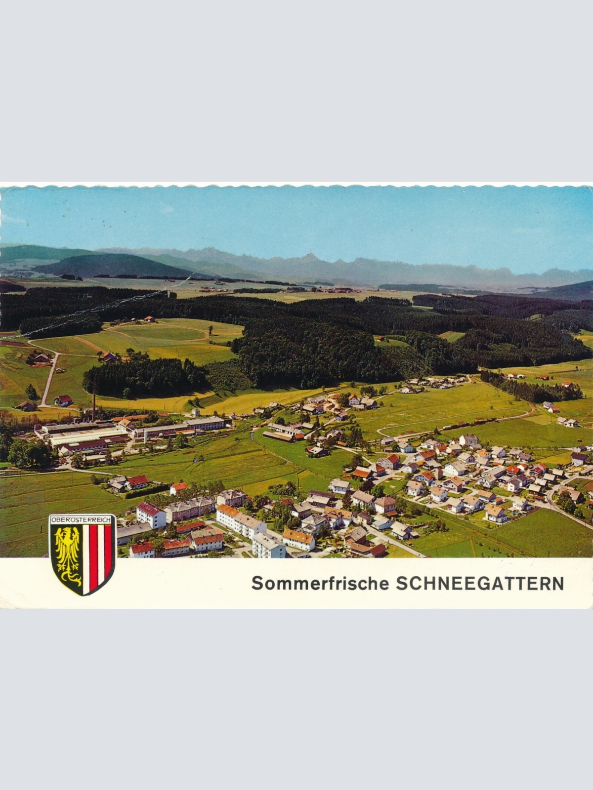 AK Alpine - Luftbild aus Schneegarttern Oberösterreich Ansichtskarte (10723)