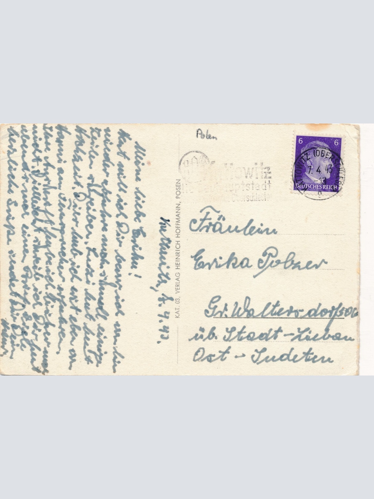 AK aus Kattowitz Straßenansicht Polen Ansichtskarte (9175)