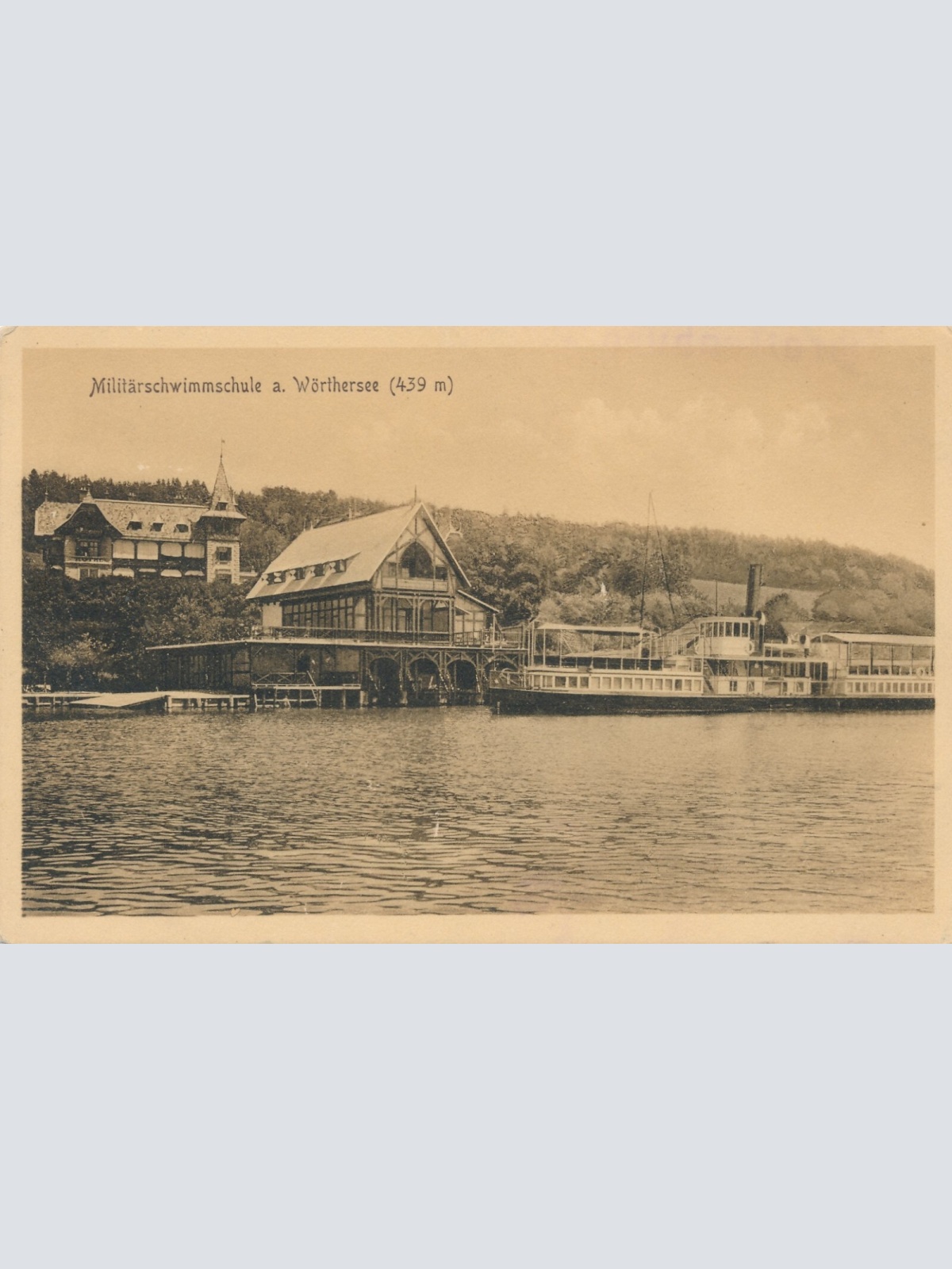 AK von der Militärschwimmschule am Wörthersee Kärnten Ansichtskarte (10732)