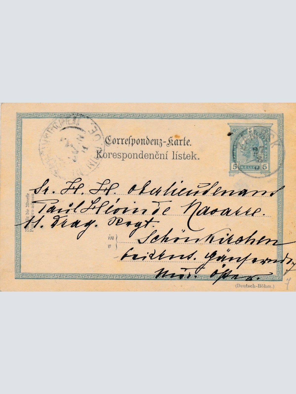 5 Heller - Ganzsachen - Karte aus Zamrck (10645)