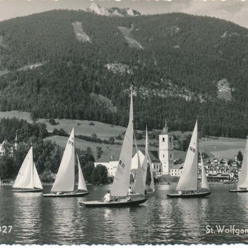 AK St.Wolfgang mit Segelbooten Oberösterreich Ansichtskarte (10640)