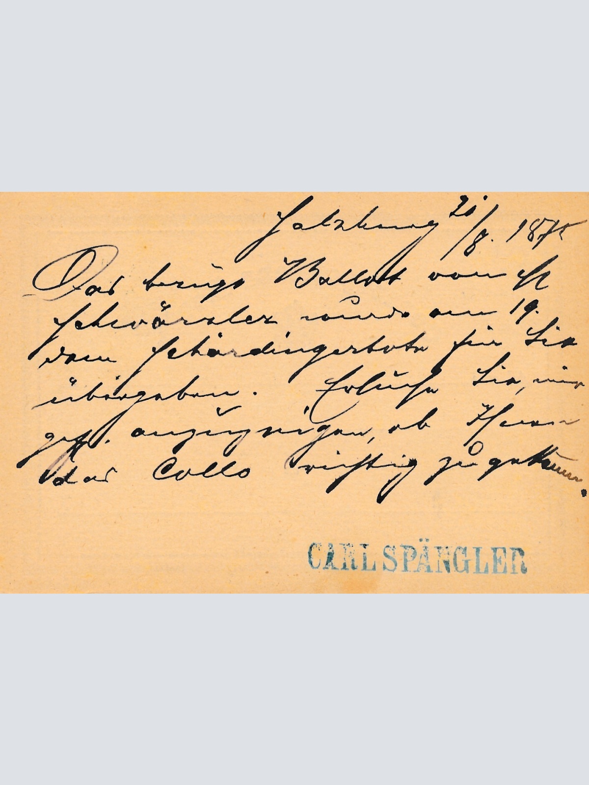 2 Kreuzer - Ganzsachen - Karte 1874 aus Salzburg Stadt (10662)