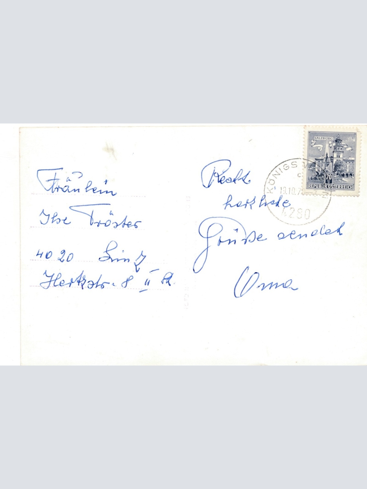 AK aus Königswiesen Oberösterreich Straßenansicht (J130)