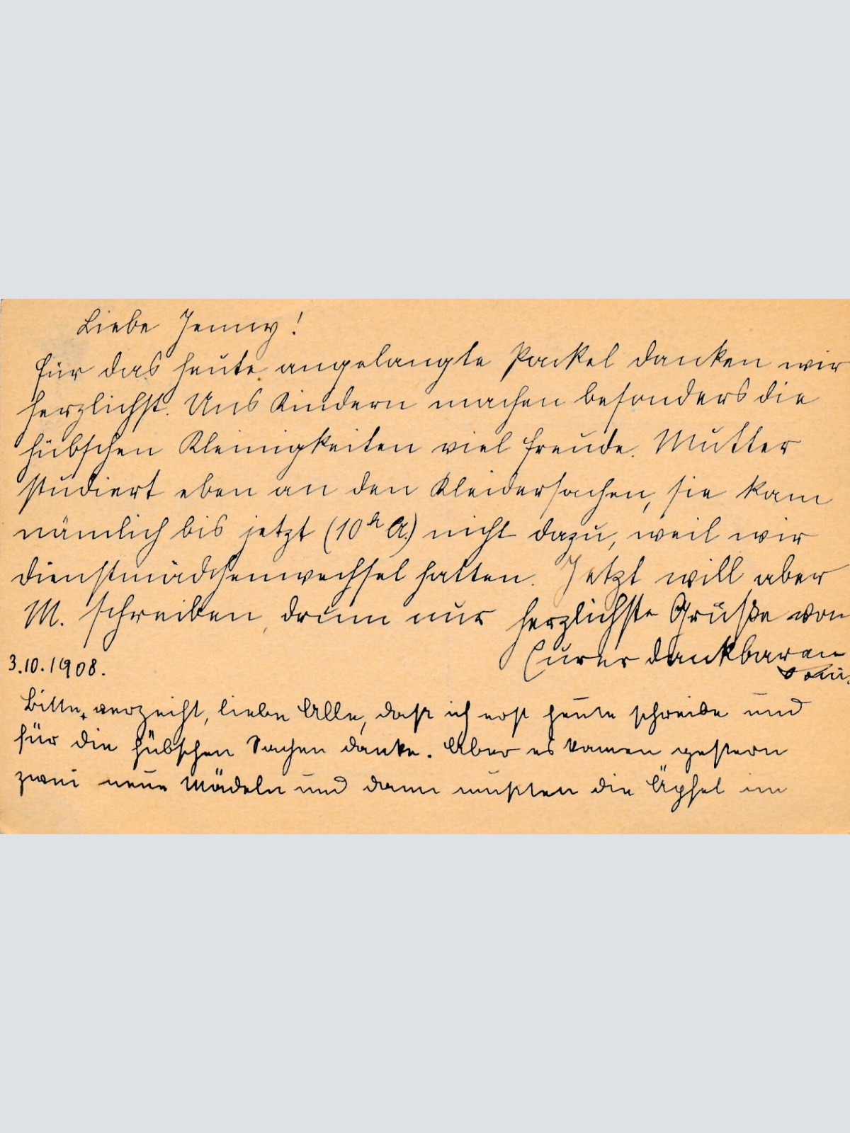 5 Heller Ganzsachen - Karte 1908 aus Czernowitz (10455)