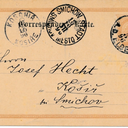 2 Kreuzer Ganzsachen - Karte 1896 aus Tetschen (10444)