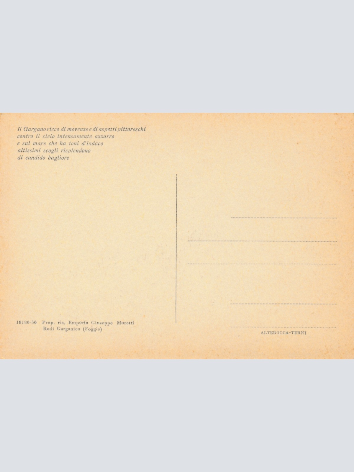 AK aus Rodi Garganico Riveria Italien Ansichtskarte (10942)