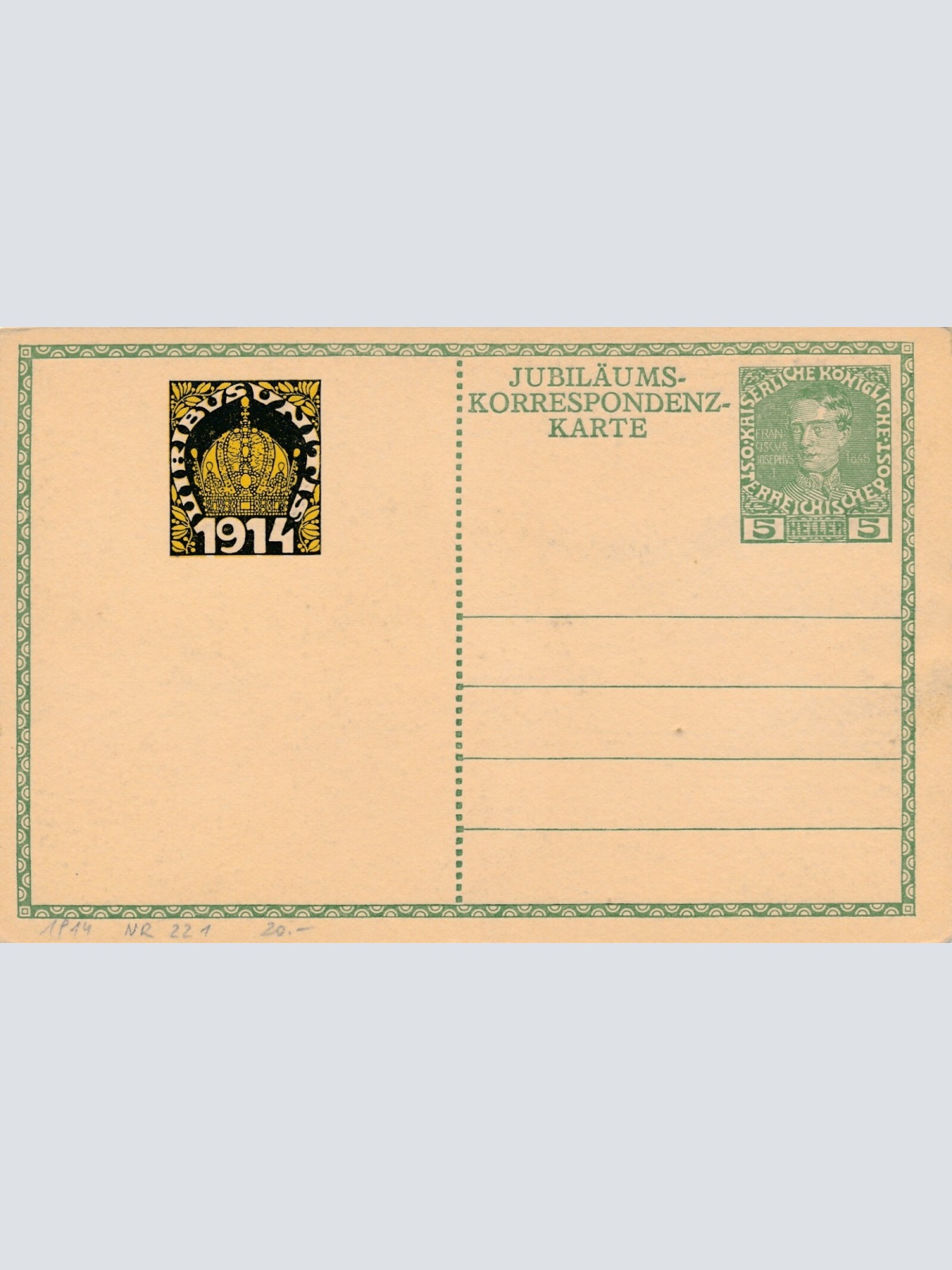 5 Heller - Ganzsachen - Karte 1909 mit Kaiser Franz Josef (10386)