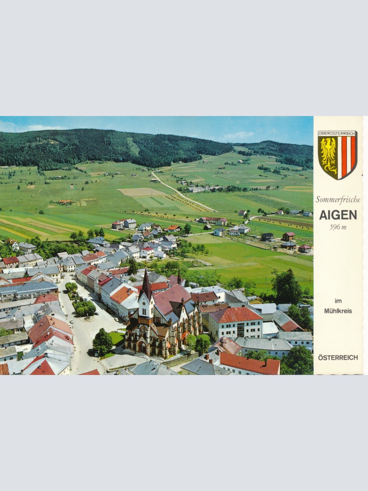 Alpine - Luftbild aus Aigen Oberösterreich Ansichtskarte (10931)