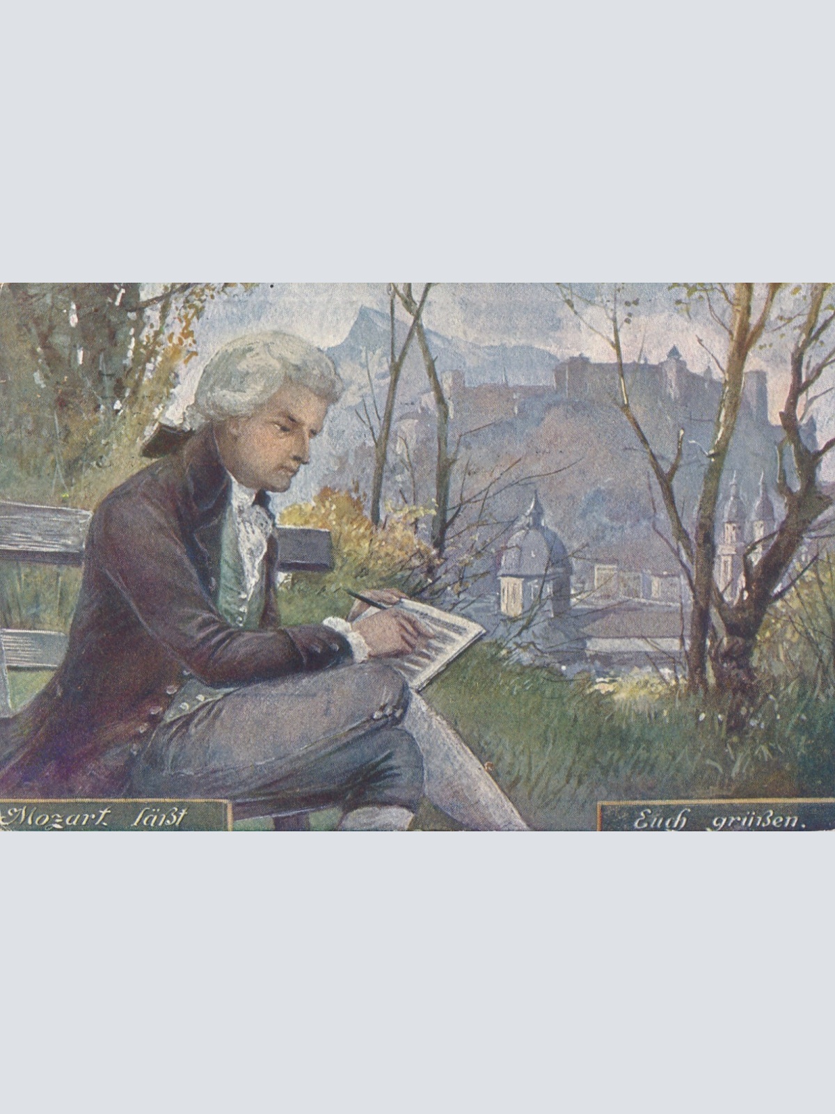 AK aus Salzburg mit Wolfgang Amadeus Mozart Ansichtskarte (10948)