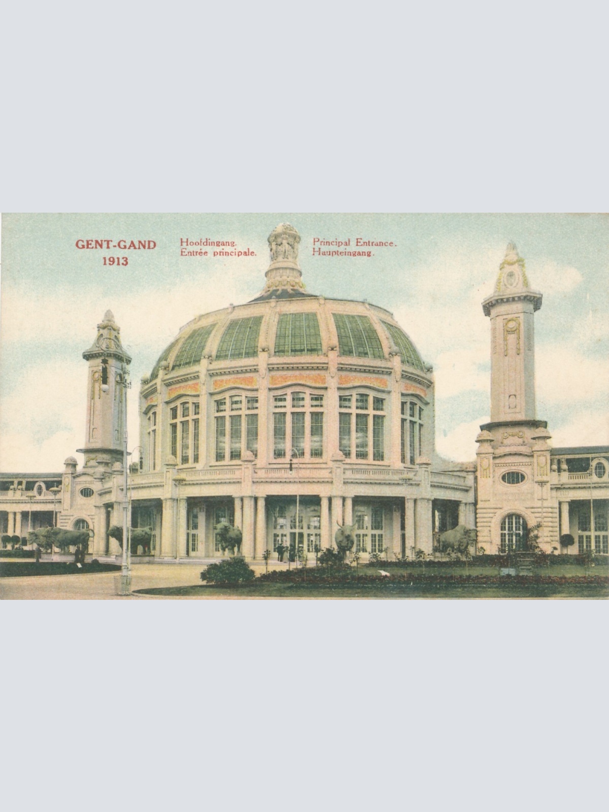 AK aus Gent Gand 1913 Haupteingang Belgien Ansichtskarte (10876)