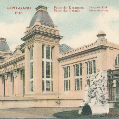 AK aus Gent Gand 1913 Kongresspalast Belgien Ansichtskarte (10874)