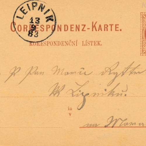 2 Kreuzer - Ganzsachen - Karte 1883 aus Weisskirchen (10863)