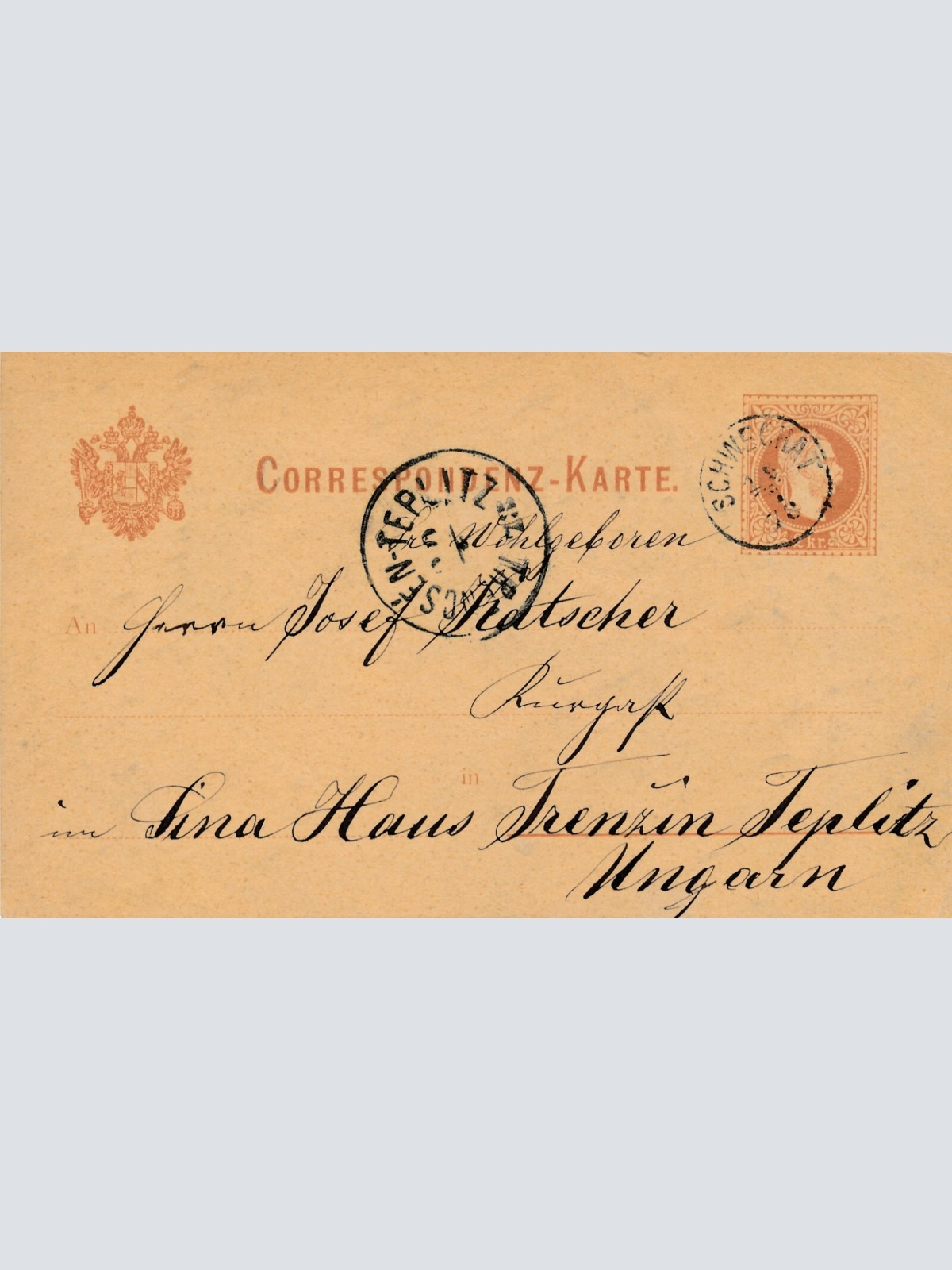 2 Kreuzer - Ganzsachen - Karte 1978 aus Schwechat (10870)