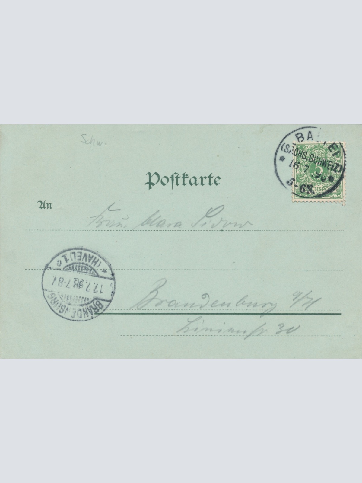 Mondschein - Litho - Karte Gruss von der Bastei Ansichtskarte (10893)