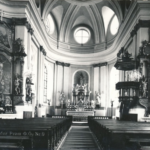 AK aus Zell an der Pram Kircheninneres Oberösterreich Ansichtskarte (11074)