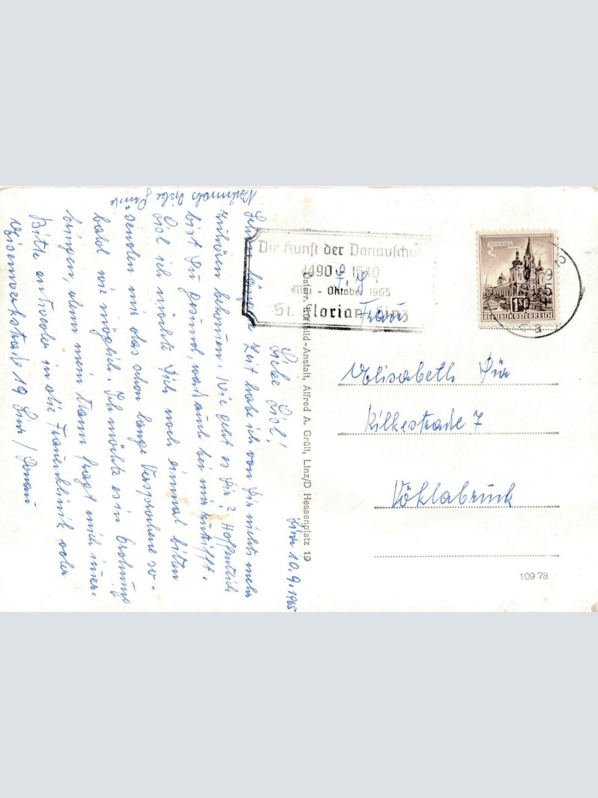 AK aus Zell an der Pram Kircheninneres Oberösterreich Ansichtskarte (11074)