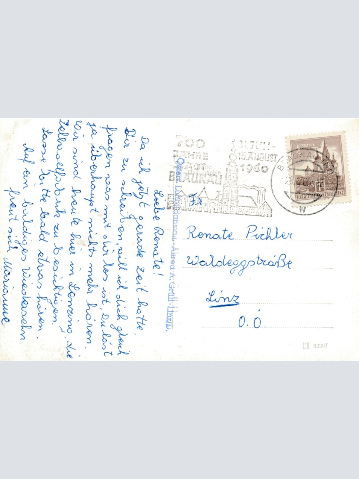 AK aus Lenzing Fliegeraufnahme Nr. 2 mit Lenzing AG Fabrik Ansichtskarte (9778)