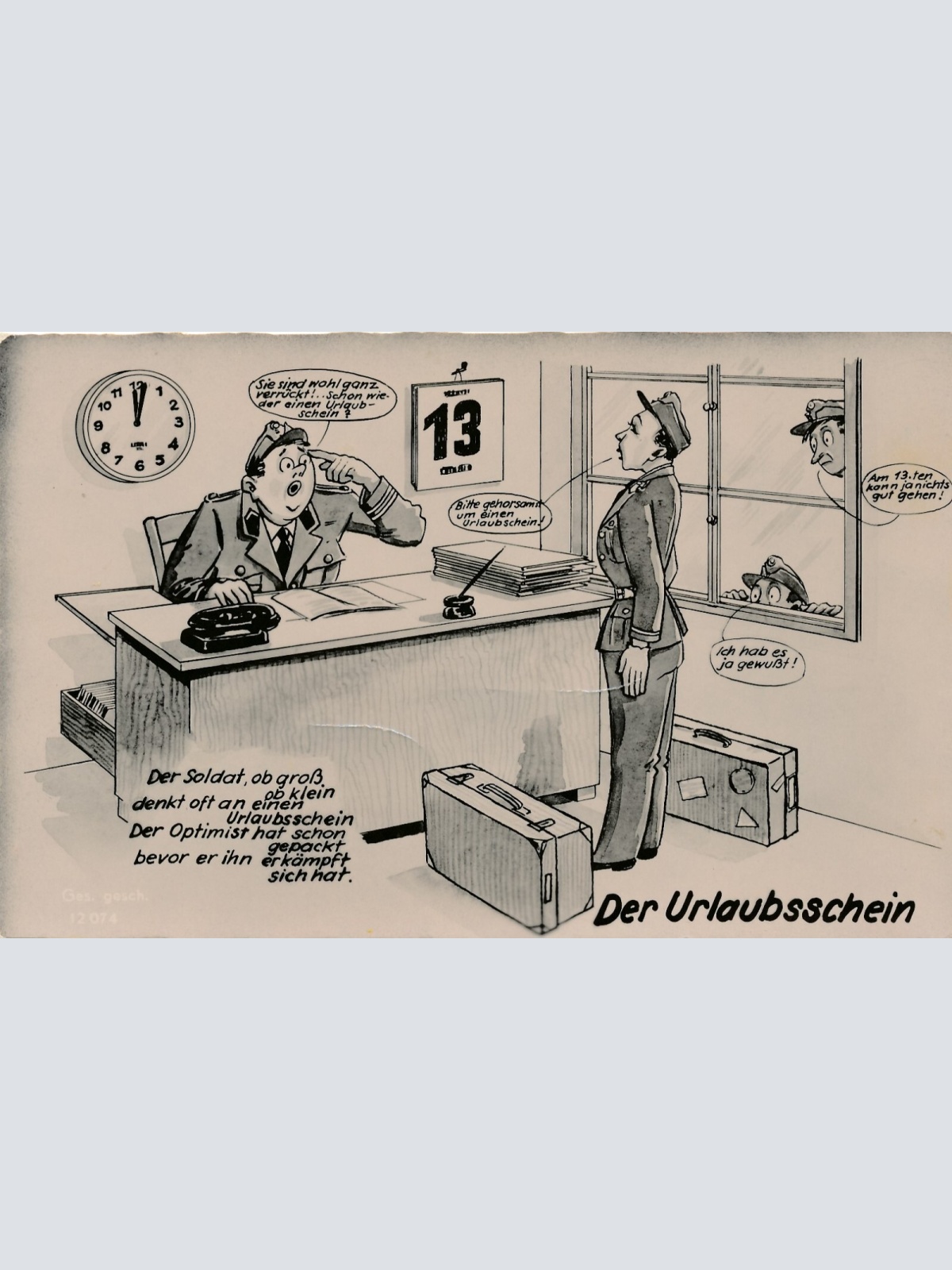 Motiv - Karte Der Urlaubsschein (10773)