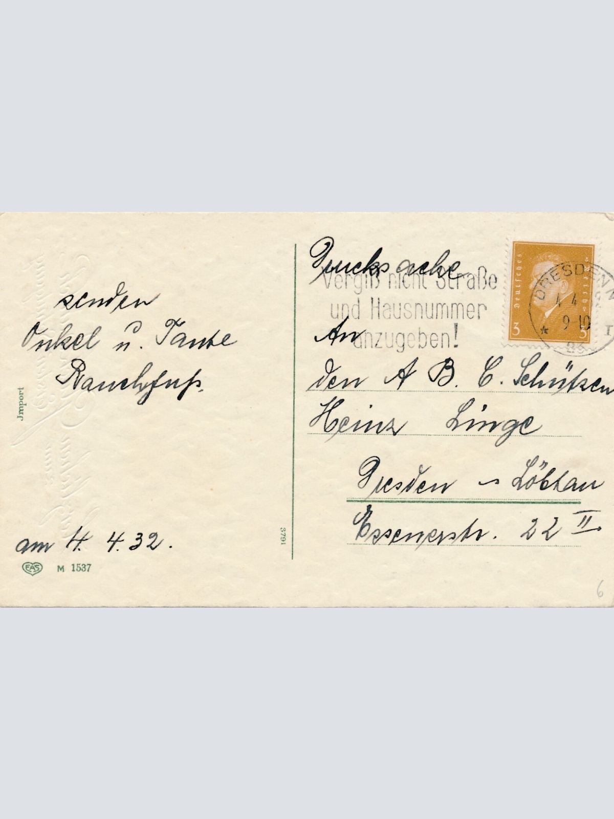 Motiv - Karte Erster Schultag Mädchen mit Schultüten (10775)