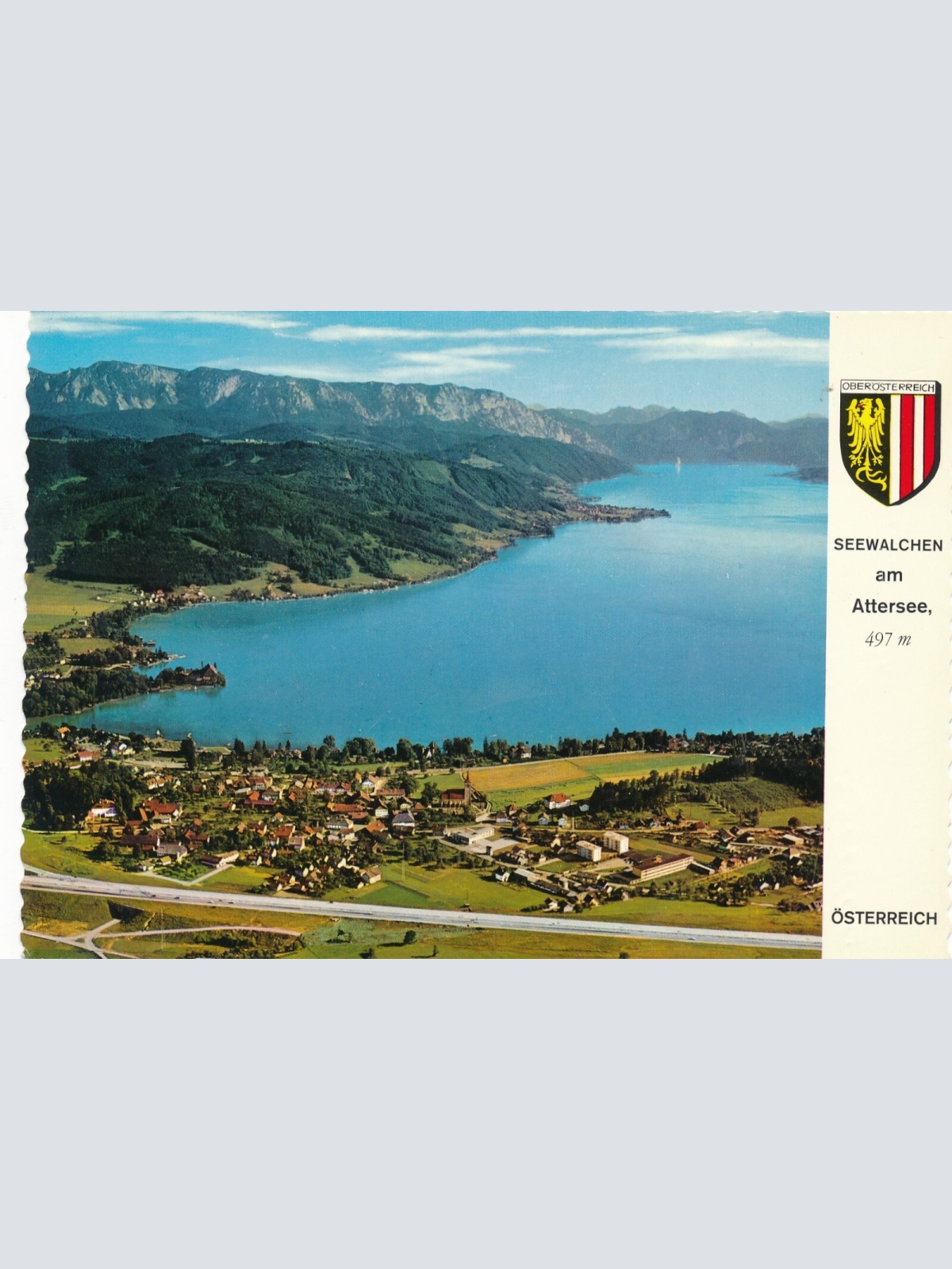 Alpine - Luftbild aus Seewalchen am Atersee Oberösterreich Ansichtskarte (11240)