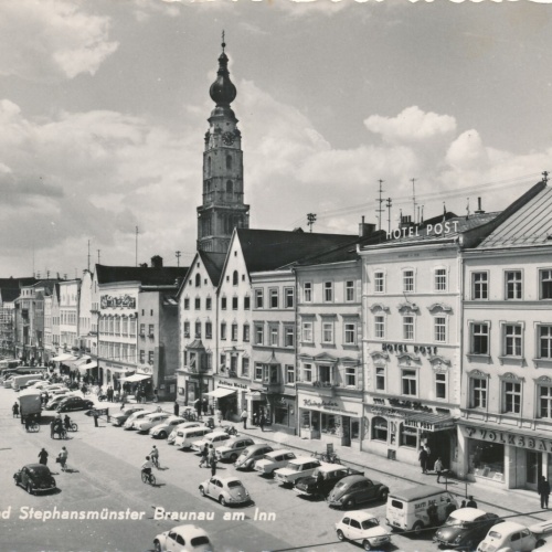 AK aus Braunau Stadtplatz Oberösterreich Ansichtskarte (11298)
