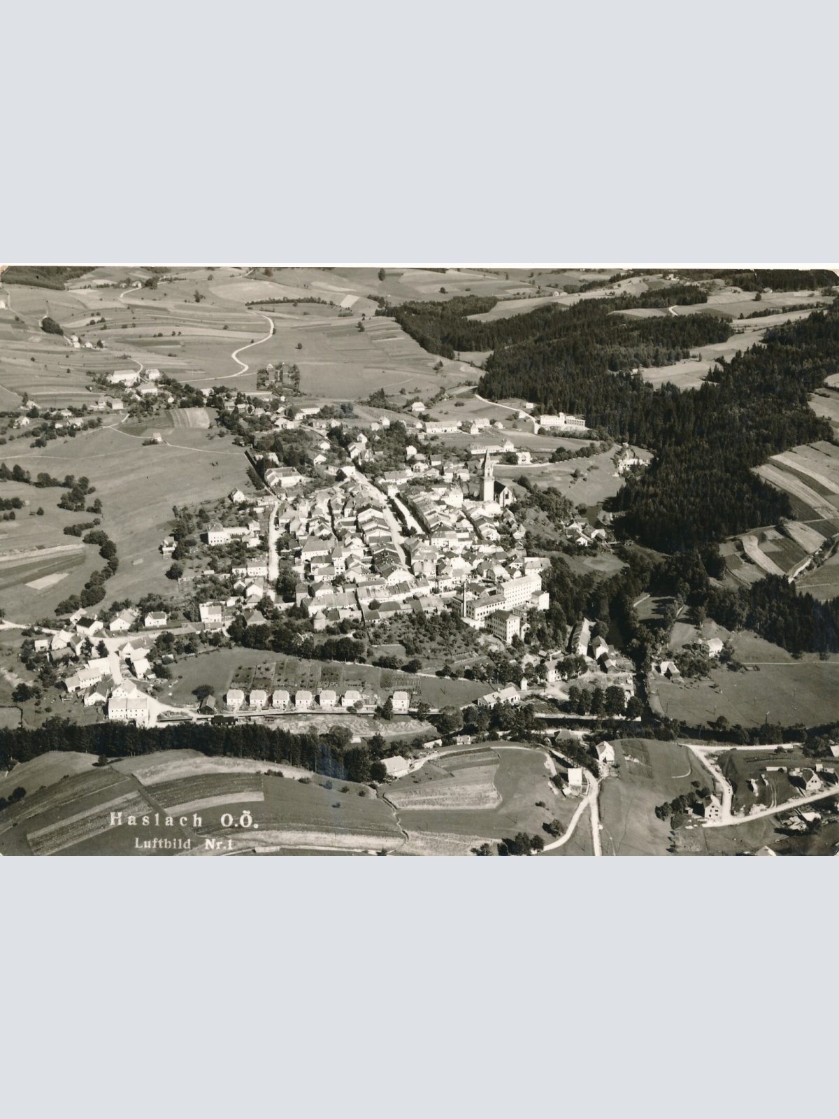 AK, Haslach, Luftbild Nr. 1 Oberösterreich (S2542)