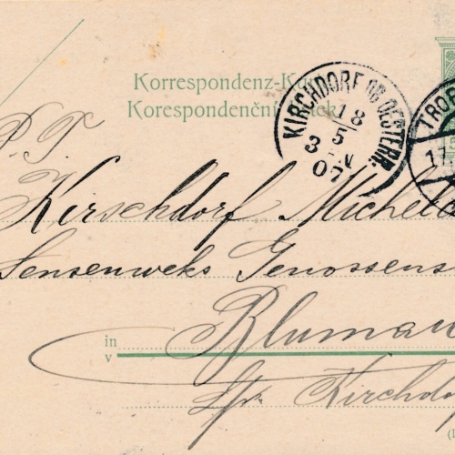 5 Heller Ganzsachen - Karte 1907 aus Troppau (11386)