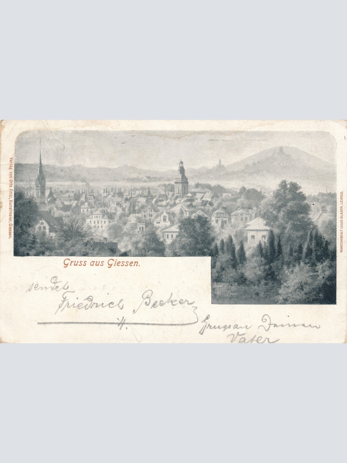 AK gruss aus Giessen Niedersachsen Ansichtskarte (11373)