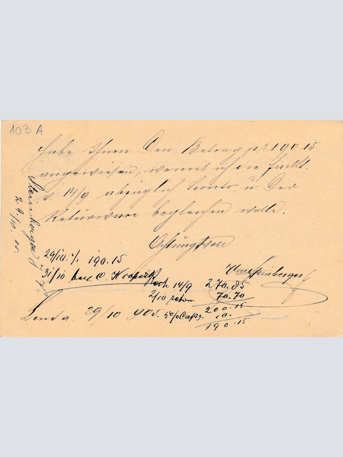 5 Heller Ganzsachen - Karte 1915 aus Lenu mit Kastenstempel (11396)---