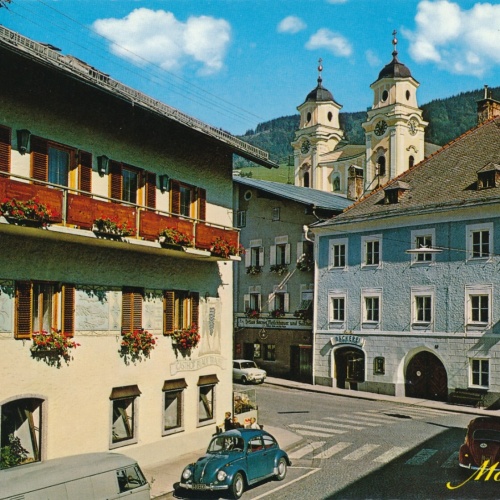 AK aus Mondsee mit Oldtimer Oberösterreich Ansichtskarte (11301)