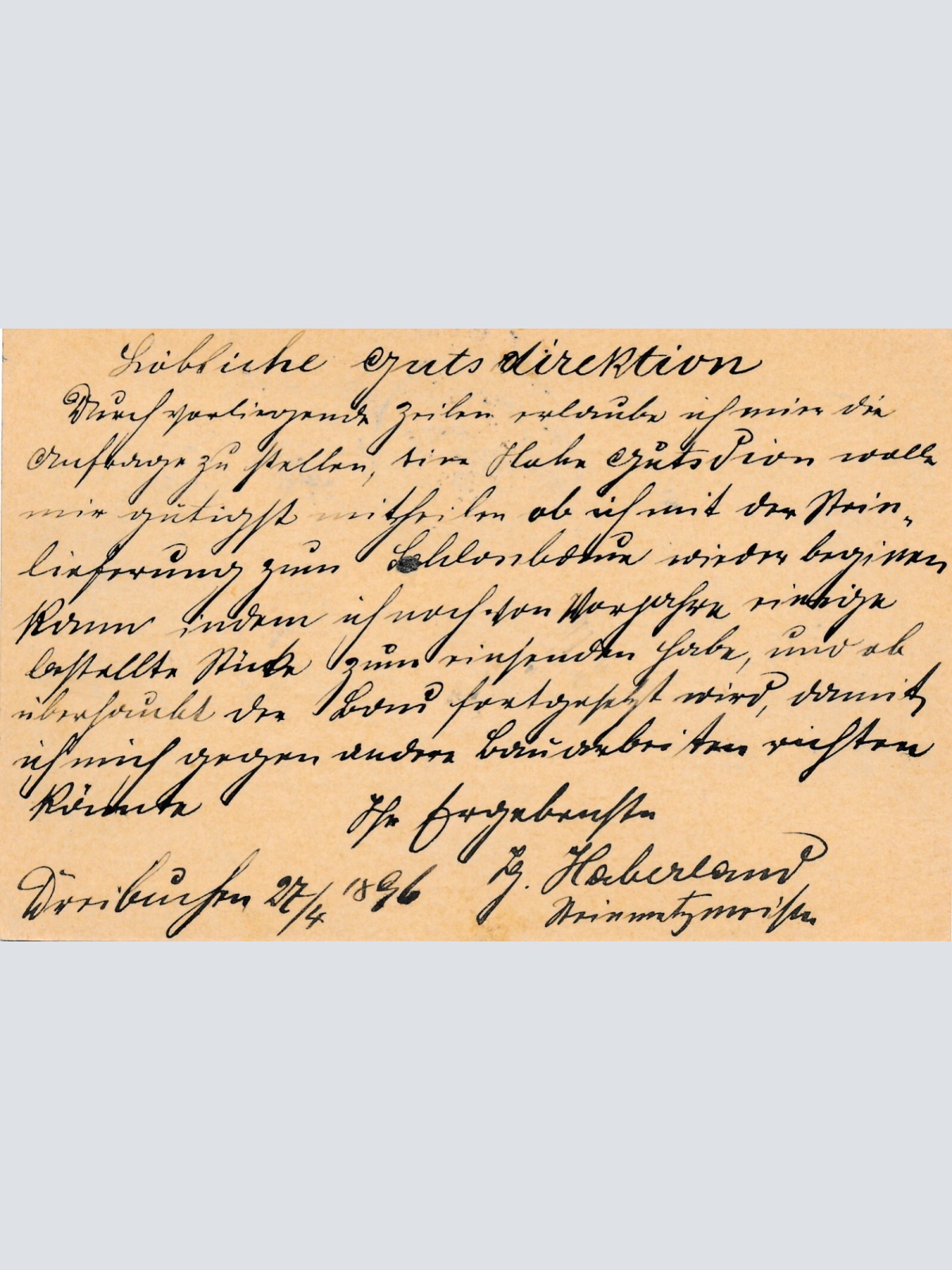 2 Kreuzer Ganzsachen - Karte 1890 aus Moglitz (11595)