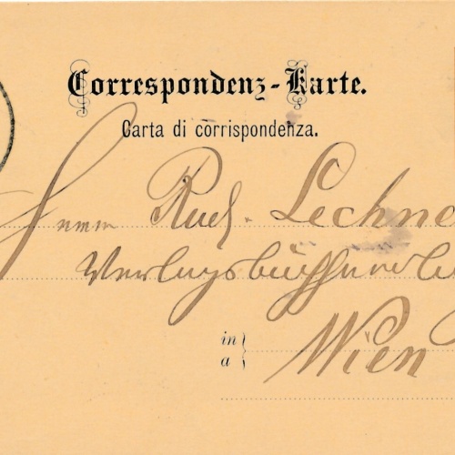 2 Kreuzer Ganzsachen - Karte (Ital) 1883 aus Meran (11599)