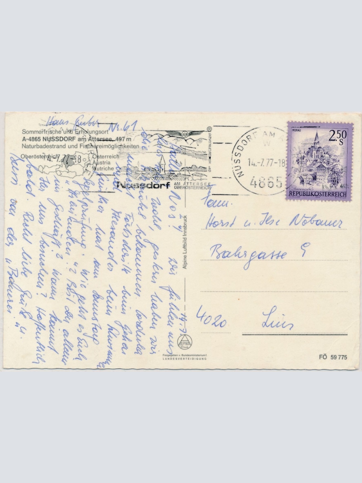 AK, Nussdorf am Attersee, Oberösterreich (S2732)