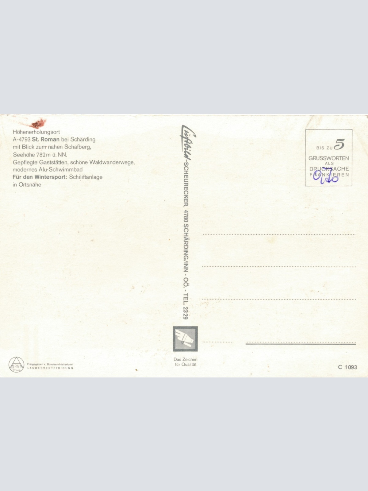 Scheurecker - Luftbild aus St. Roman Oberösterreich Ansichtskarte (11545)