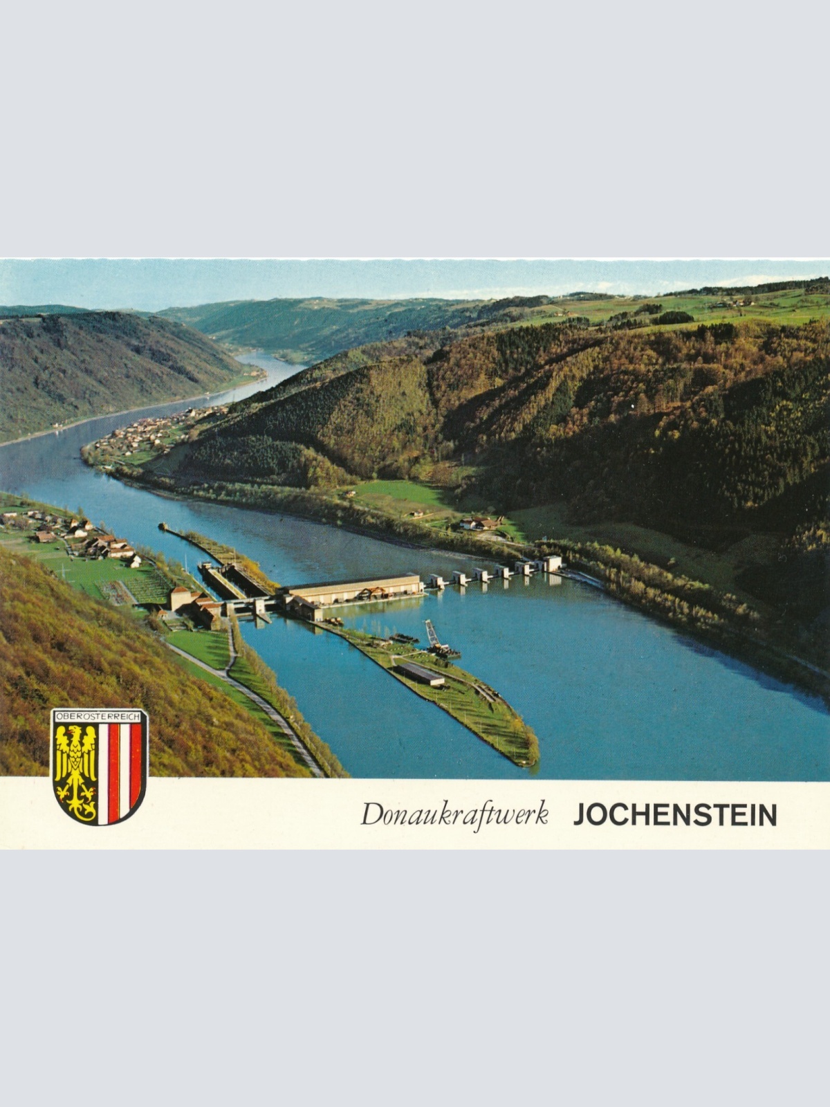 Scheurecker - Luftbild aus Jochenstein Oberösterreich Ansichtskarte (11552)