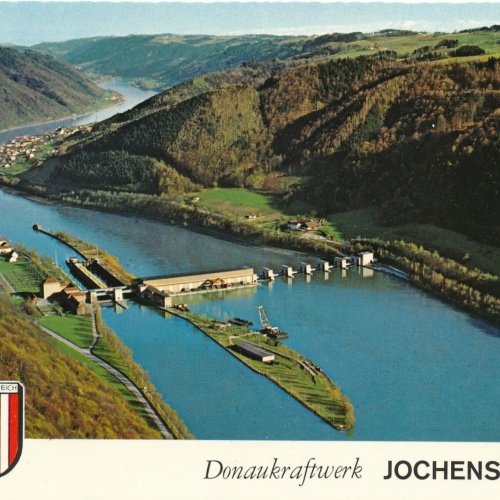 Scheurecker - Luftbild aus Jochenstein Oberösterreich Ansichtskarte (11552)