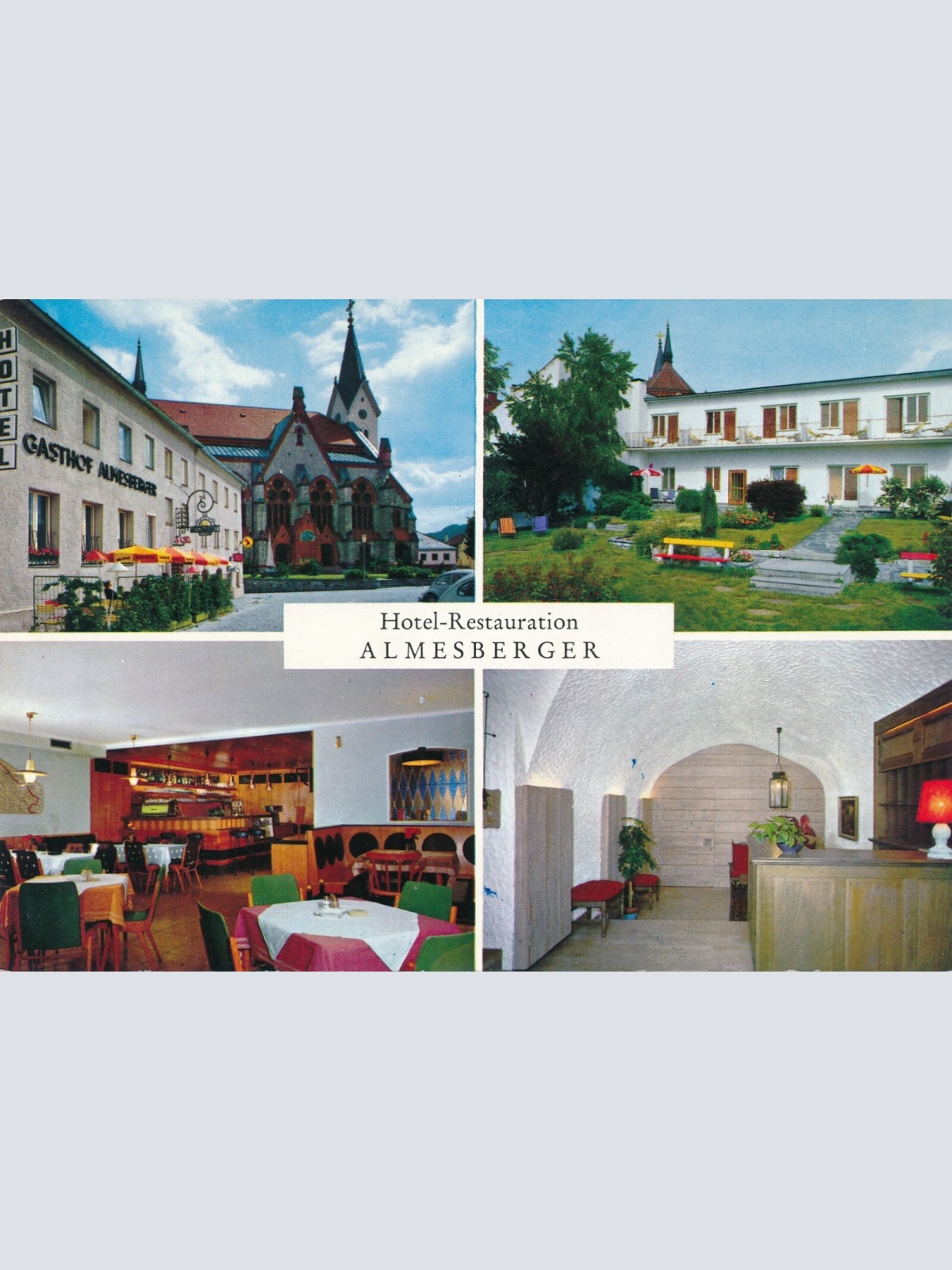 AK aus Aigen mit Hotel Almesberger Oberösterreich Ansichtskarte (11528)