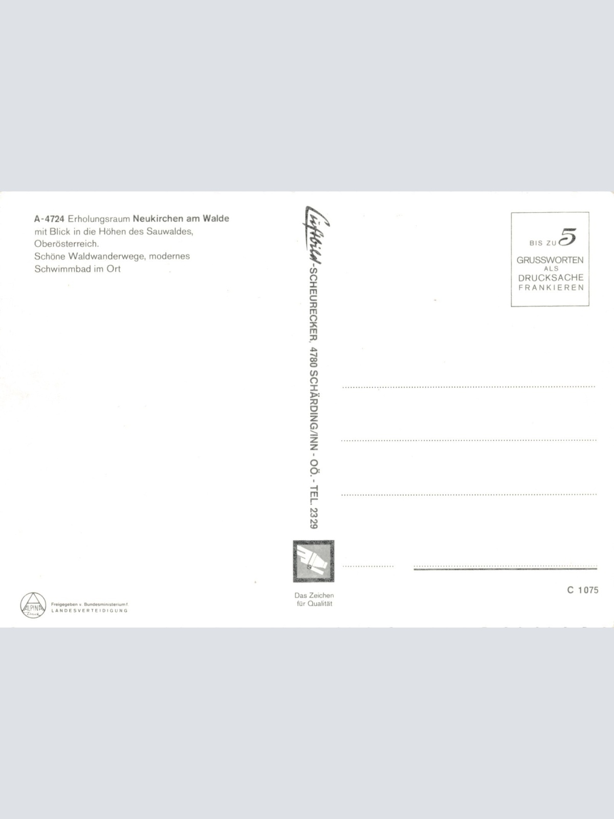 Scheureka - Luftbild aus Neukirchen Oberösterreich Ansichtskarte (11658)