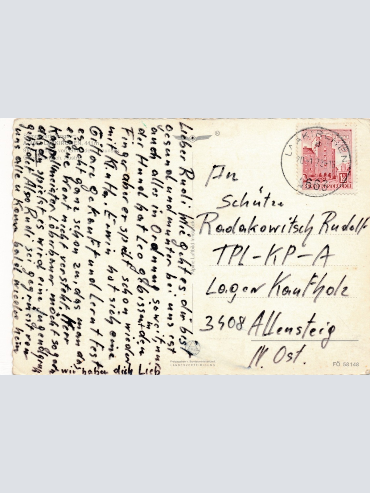 Alpine - Luftbild aus Laakirchen Oberösterreich Ansichtskarte (11659)