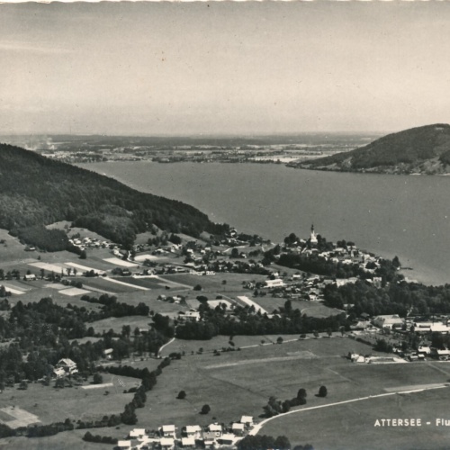 AK aus Attersee Flugaufnahme 645 Oberösterreich Ansichtskarte (11667)