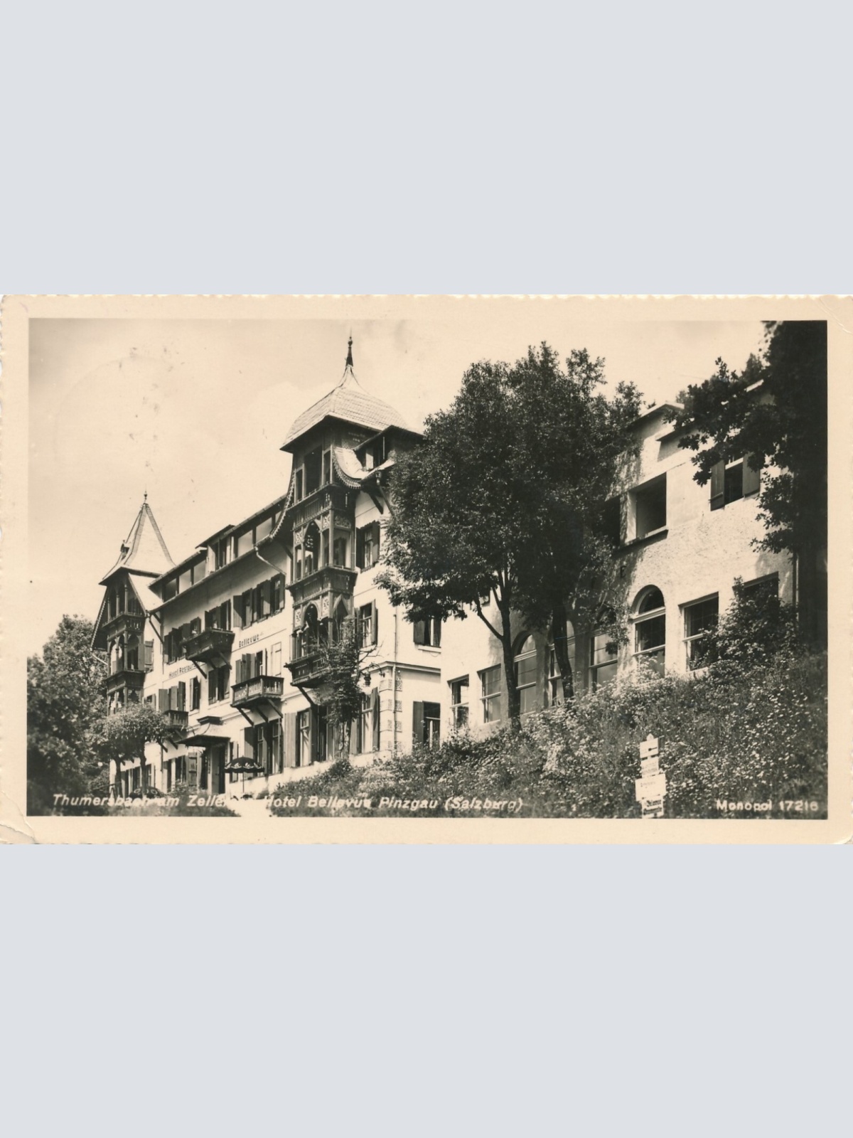 AK aus Pinzgau mit Hotel Salzburg Ansichtskarte (11698)