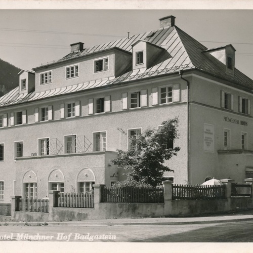 AK aus Badgastein mit Hotel Münchner Hof Salzburg Ansichtskarte (11701)