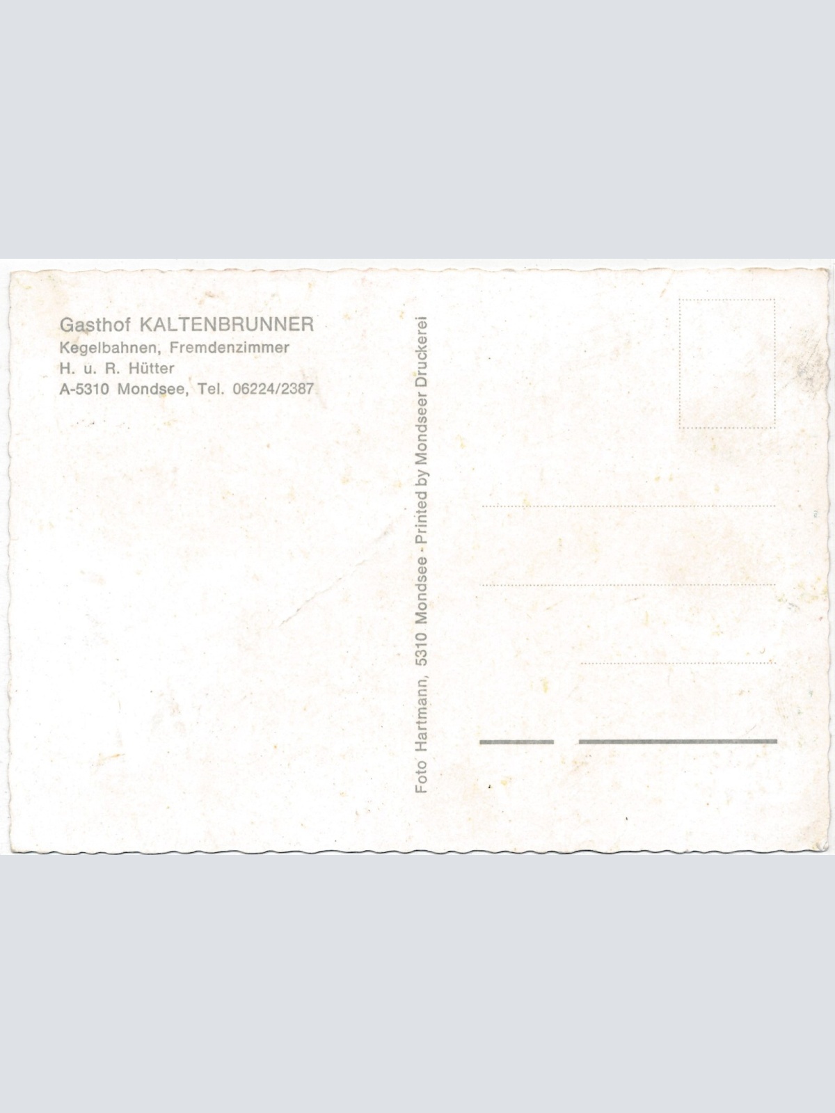 AK, Mondsee, Gasthof Kaltenbrunner, Oberösterreich (S2749)