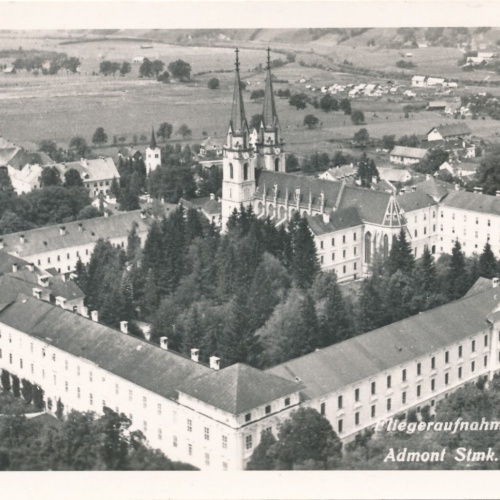 AK aus Admont Fliegeraufnahme Steiermark Ansichtskarte (11438)