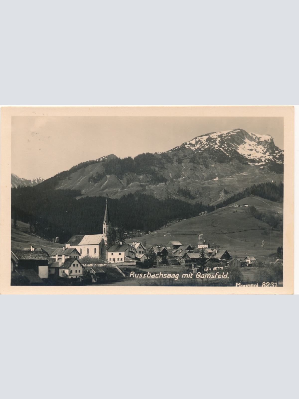 AK aus Russbachshaag mit Gamsfeld Salzburg Ansichtskarte (11431)