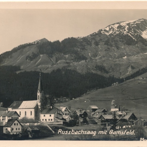 AK aus Russbachshaag mit Gamsfeld Salzburg Ansichtskarte (11431)