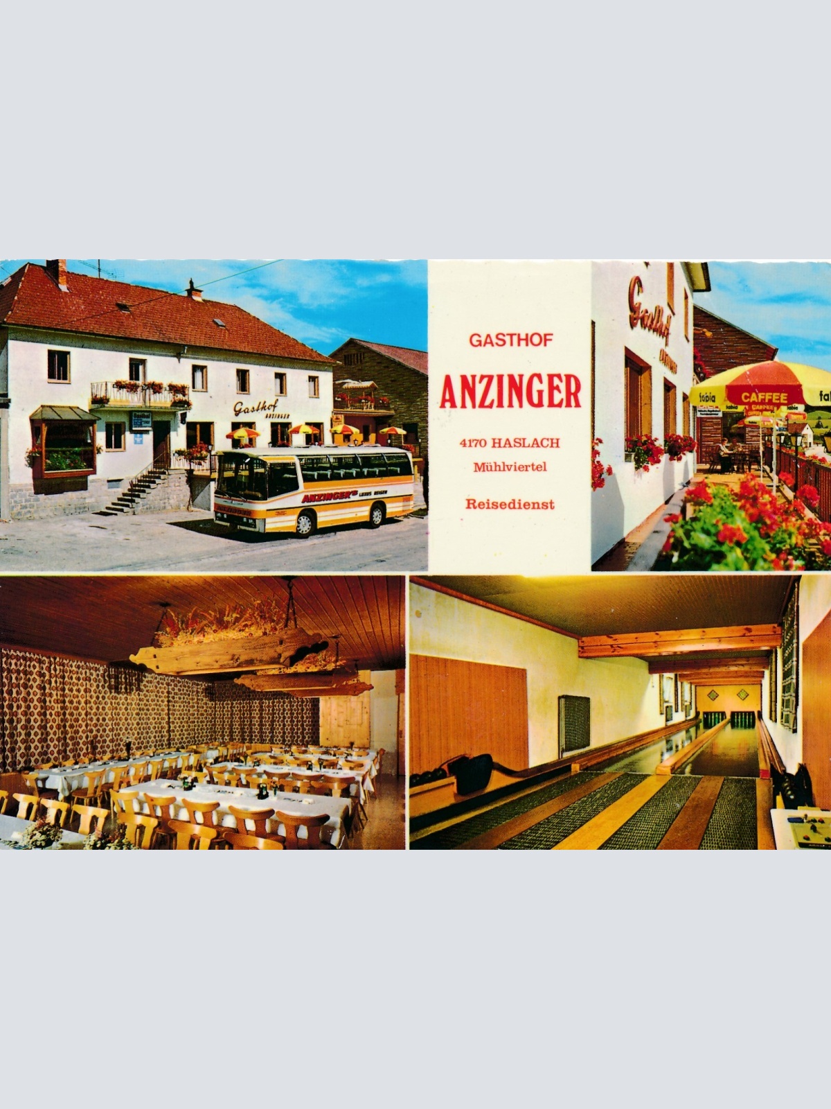 AK aus Haslach mit Gasthof Anzinger Oberösterreich Ansichtskarte (11518)